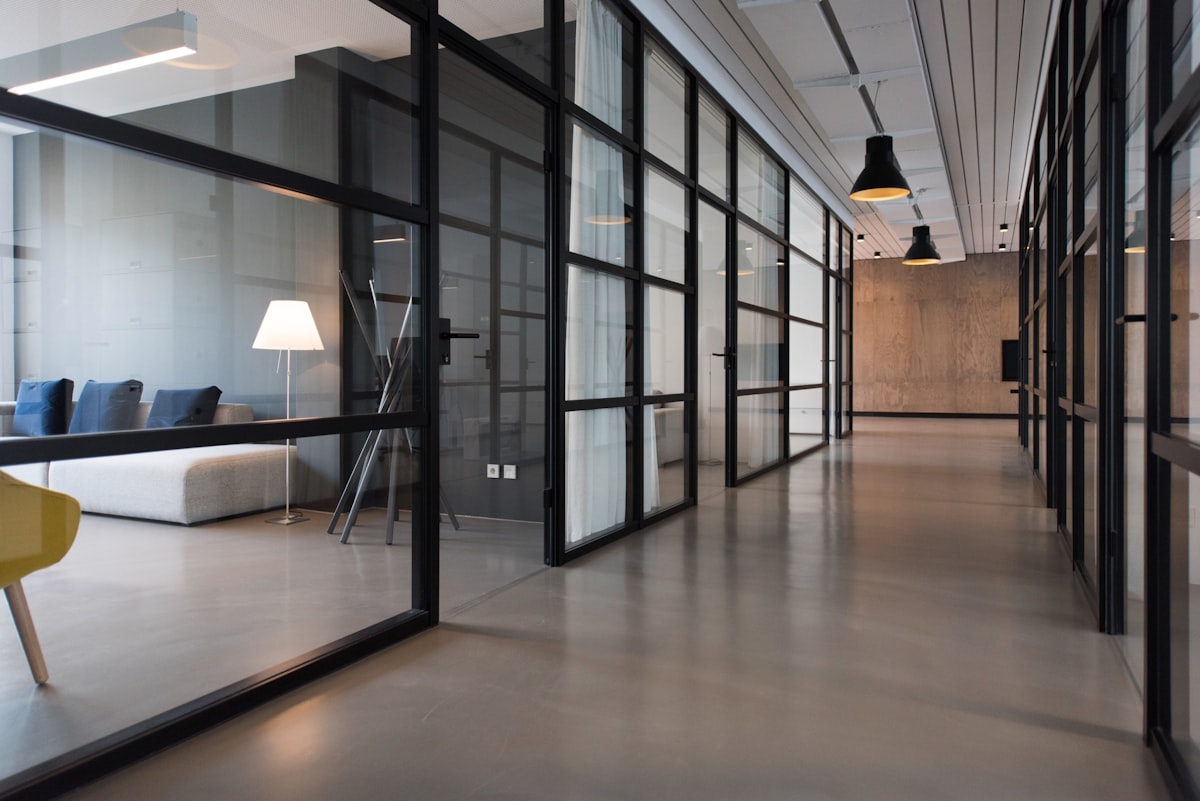 Open office workspace